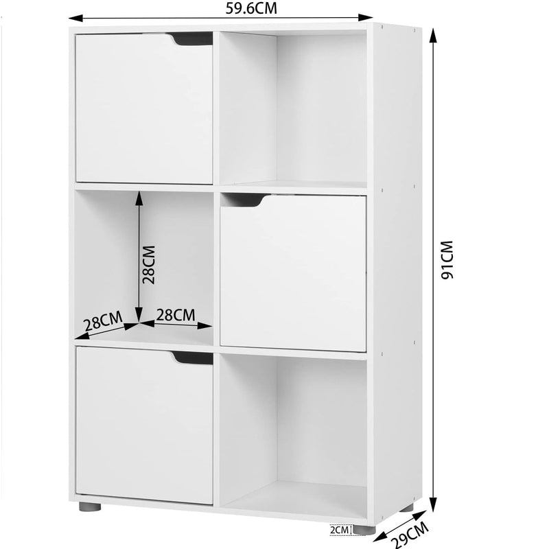 Triad Standing Storage Room Divider Office Cabinet Bookcase Shelve Rack - zeests.com - Best place for furniture, home decor and all you need