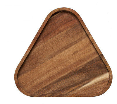 Triangle Shape Wooden Platter Tray - zeests.com - Best place for furniture, home decor and all you need
