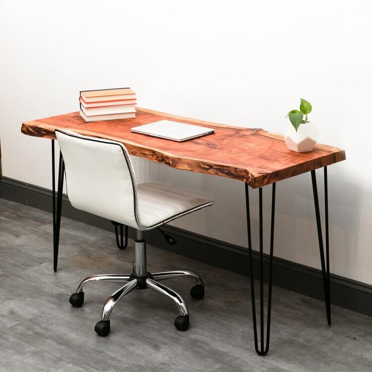 Live Edge Study Hairpin Table - zeests.com - Best place for furniture, home decor and all you need