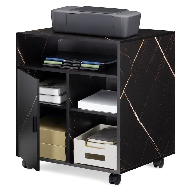 Fortune Rolling Wheel Cabinet Side Table Home Office Trolley - zeests.com - Best place for furniture, home decor and all you need