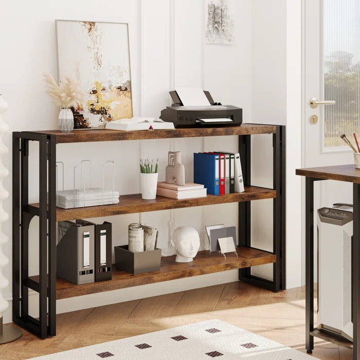 Smokestack Living Lounge Hallway Bookcase Media Console Table - zeests.com - Best place for furniture, home decor and all you need