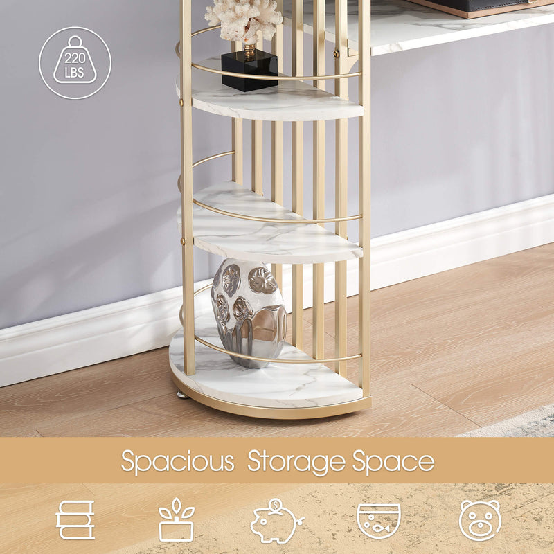Vinita Console Table for Entryway Gold Entryway Table with Storage - zeests.com - Best place for furniture, home decor and all you need