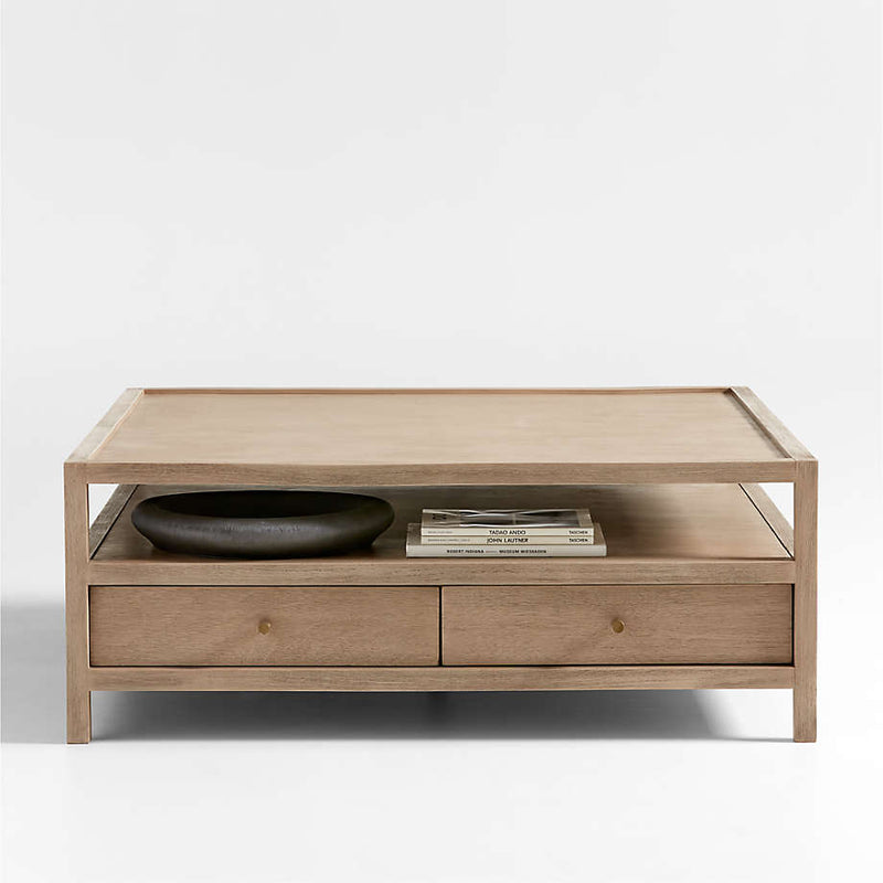Caen Living Lounge Square Storage Coffee Table (Solid Wood) - zeests.com - Best place for furniture, home decor and all you need