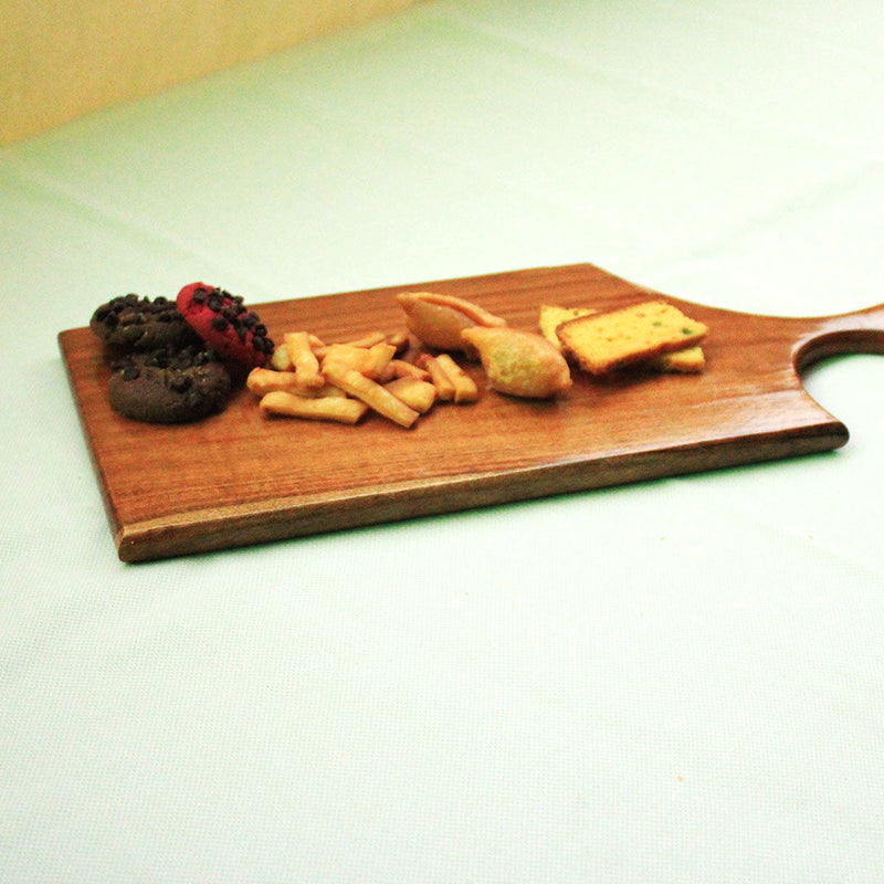 Straight Cut Solid Wood Guest Snack Kitchen Serving Tray - zeests.com - Best place for furniture, home decor and all you need