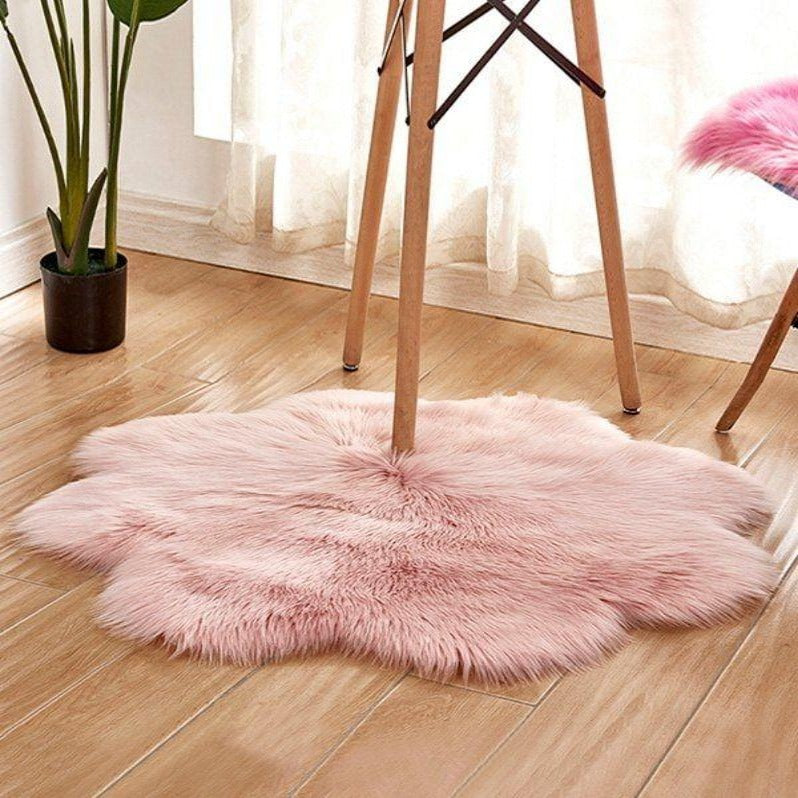 Flower Furry Rugs (4' x 4') - zeests.com - Best place for furniture, home decor and all you need