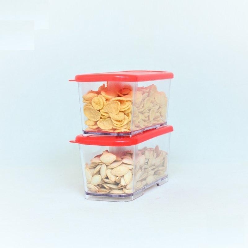 3PCs Acrylic Stackable and space savvy food containers Set - zeests.com - Best place for furniture, home decor and all you need