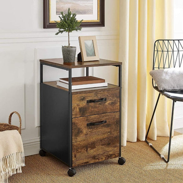 Way Side Office Home Drawer Side Table Rolling Trolley - zeests.com - Best place for furniture, home decor and all you need
