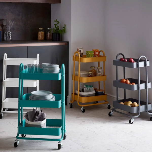 Binca Rolling Trolley (3 Tier) - zeests.com - Best place for furniture, home decor and all you need