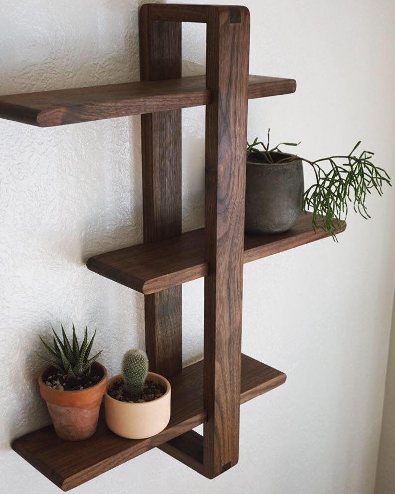 Wall Fitted Vintage Wooden Shelves - zeests.com - Best place for furniture, home decor and all you need