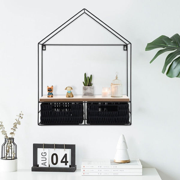Wall-Mounted "Cottage" Metal Storage Frame - zeests.com - Best place for furniture, home decor and all you need
