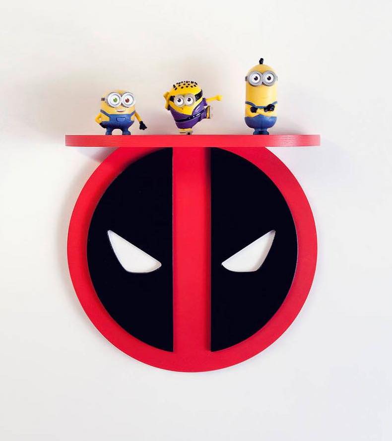 Dead Pool Marvel Kids Bedroom Floating Organizer Shelve - zeests.com - Best place for furniture, home decor and all you need
