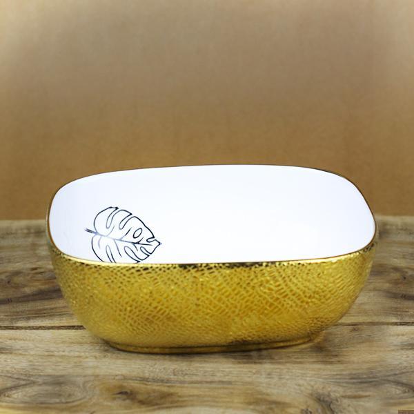 Ceramic Bowl (Leaf Print) - zeests.com - Best place for furniture, home decor and all you need