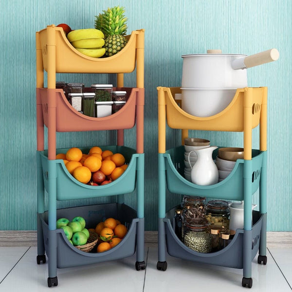 4 Layer Cultured Storage Trolley - zeests.com - Best place for furniture, home decor and all you need