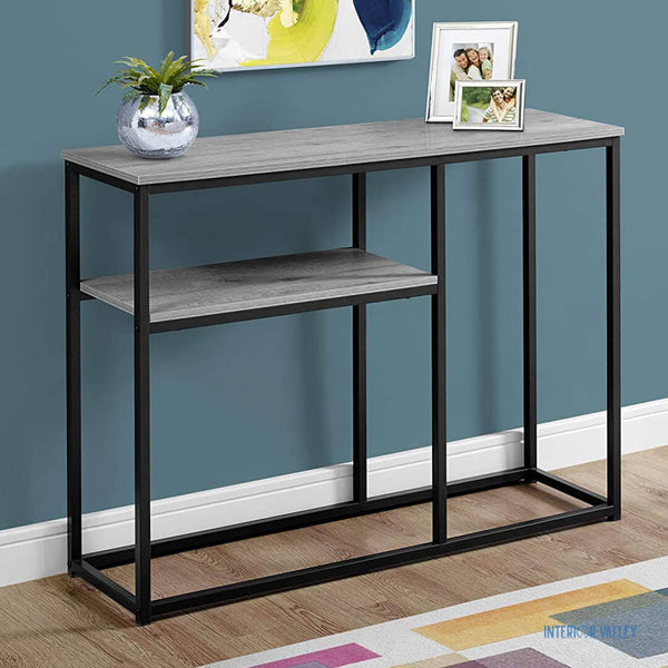2-Tier Slim Console Table for Entryway with Open Storage Shelf - zeests.com - Best place for furniture, home decor and all you need