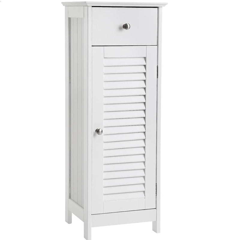 Shutter Bathroom Floor Cabinet Storage Organizer Tower Rack - zeests.com - Best place for furniture, home decor and all you need