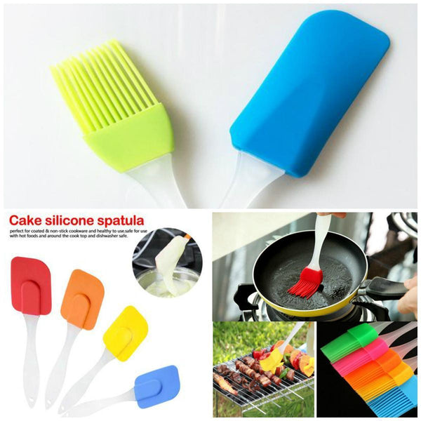 Silicone Oil Brush & Cake Spatula - 2 in 1 - zeests.com - Best place for furniture, home decor and all you need