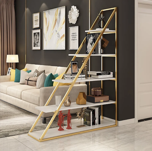 Half Pyramid Living Room Bookcase Storage Organizer Rack - zeests.com - Best place for furniture, home decor and all you need