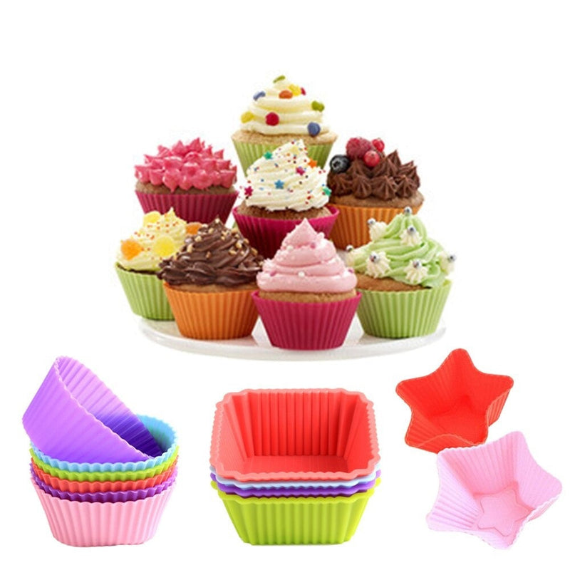 Silicone Cup Cake Mold (4 Shapes) - zeests.com - Best place for furniture, home decor and all you need