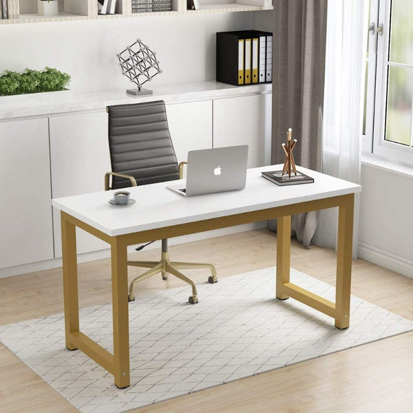 Lavey Gold Home Office Writing Organizer Desk Table - zeests.com - Best place for furniture, home decor and all you need