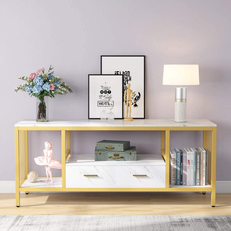 Antechamber LED Lounge Living Room Console Drawer Table - zeests.com - Best place for furniture, home decor and all you need