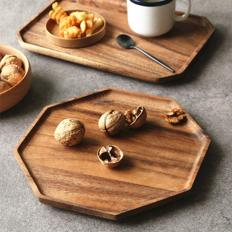 Renawe Octagon Wooden Kitchen Serving Tray - zeests.com - Best place for furniture, home decor and all you need