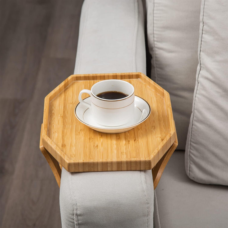 Oval Hexa Couch Arm Tray Table, Portable Table and Side Tables for Small Spaces - zeests.com - Best place for furniture, home decor and all you need