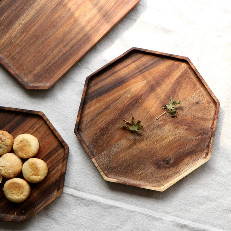 Renawe Octagon Wooden Kitchen Serving Tray - zeests.com - Best place for furniture, home decor and all you need