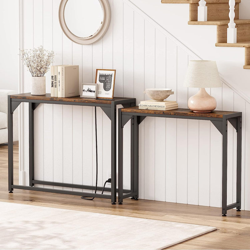 Amyove Nesting Console Narrow Long Entryway Table Pack of 2 - zeests.com - Best place for furniture, home decor and all you need
