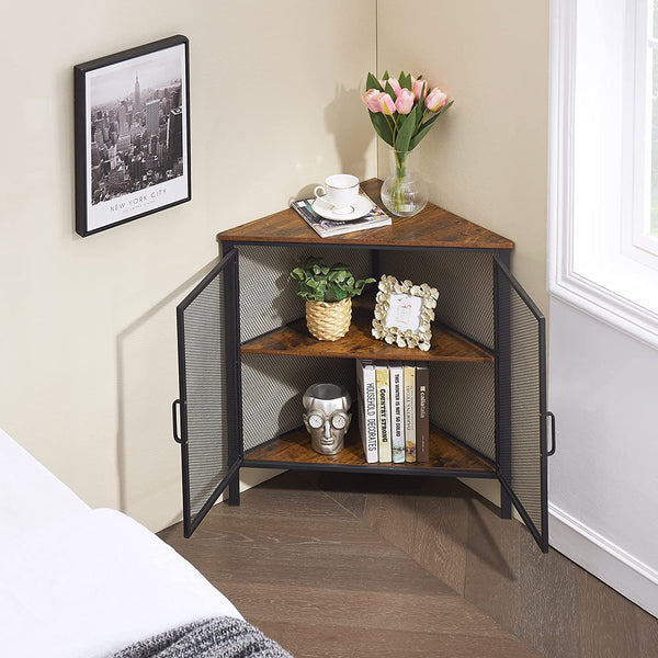 Corner Metal Frame Storage Shelf Organizer for Small Space - zeests.com - Best place for furniture, home decor and all you need