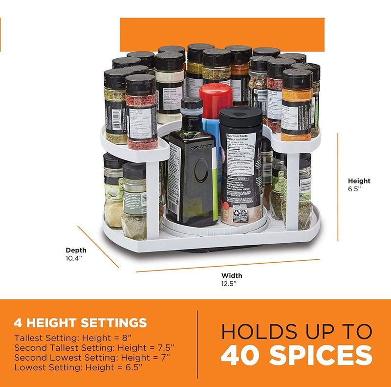 Spice Spinner Organizer (Two-Tired) - zeests.com - Best place for furniture, home decor and all you need