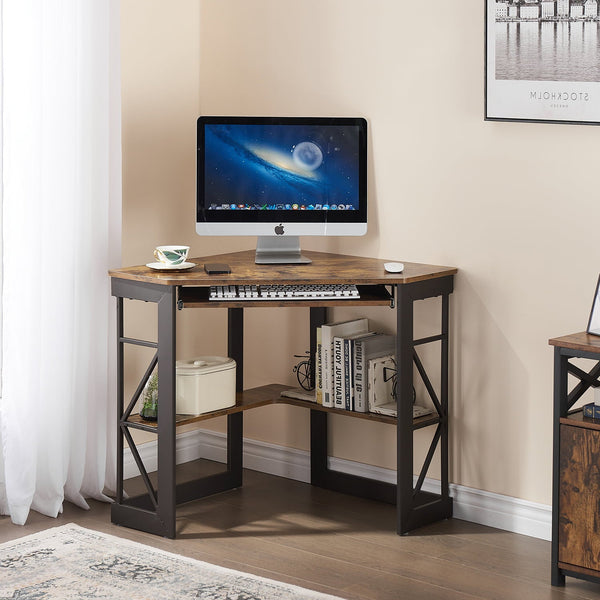 VECELO Corner Computer Desk Workstation Table for Home Office - zeests.com - Best place for furniture, home decor and all you need