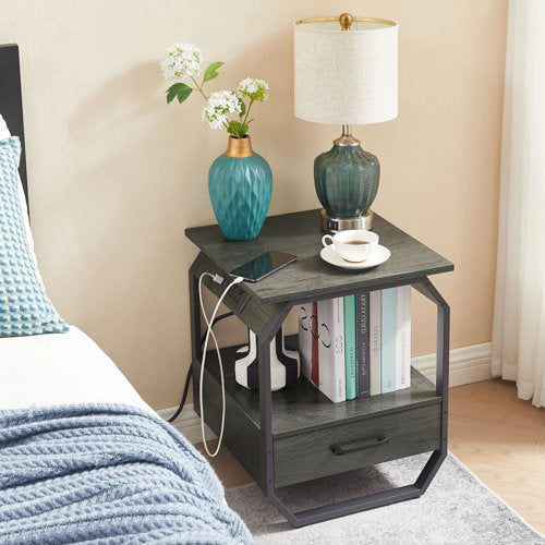 Hexi Bedside End Table - zeests.com - Best place for furniture, home decor and all you need