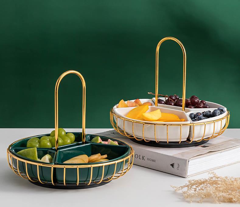 Multi-Purpose Metal Ceramic Basket - zeests.com - Best place for furniture, home decor and all you need