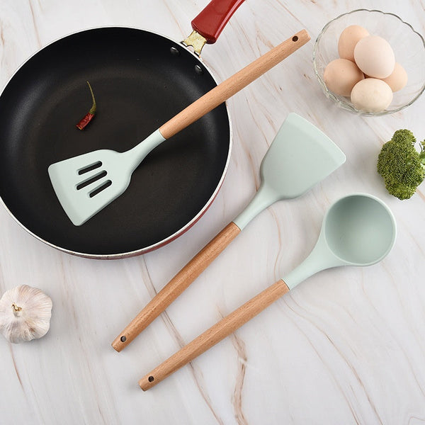 Skyish Silicone Kitchen Spoons - zeests.com - Best place for furniture, home decor and all you need