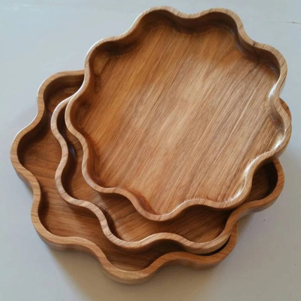 Star Serving Solid Wood Kitchen Tray Platter (Pack of 3) - zeests.com - Best place for furniture, home decor and all you need