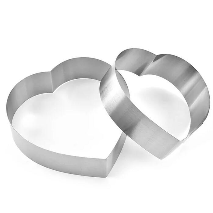 3 Pc Snowflake Circle Heart Shape Thousand Layer Stainless Steel Cake Mould Mousse Circle Cake Decorating Tools - zeests.com - Best place for furniture, home decor and all you need