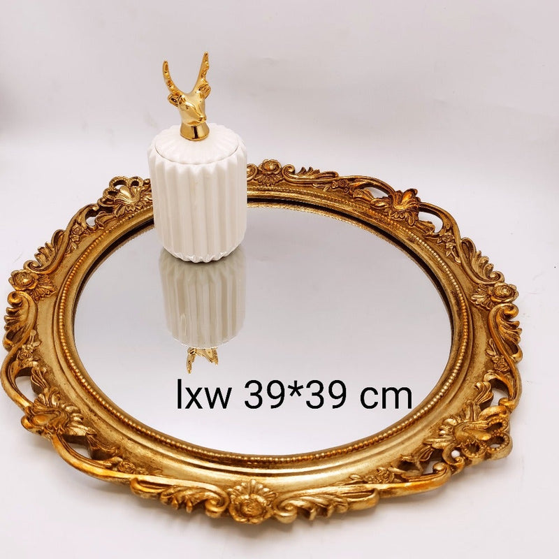Jasmine Golden Ceramic Tray - zeests.com - Best place for furniture, home decor and all you need