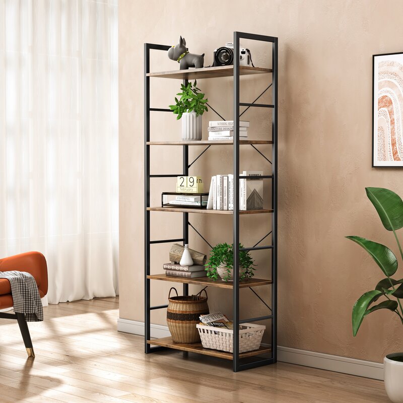 Adriene Standard Living Room Bookcase Organizer Decor Rack - zeests.com - Best place for furniture, home decor and all you need