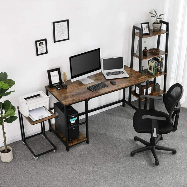 Wide Bucket Home Office Workstation Writing Organizer Desk Table - zeests.com - Best place for furniture, home decor and all you need