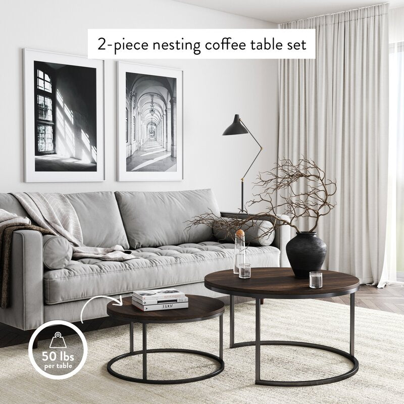 Maywood Nesting Living Loung Drawing Room Centre Tables (Set of 2) - zeests.com - Best place for furniture, home decor and all you need