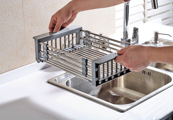 Stainless Steel Rack Drain Basket - zeests.com - Best place for furniture, home decor and all you need