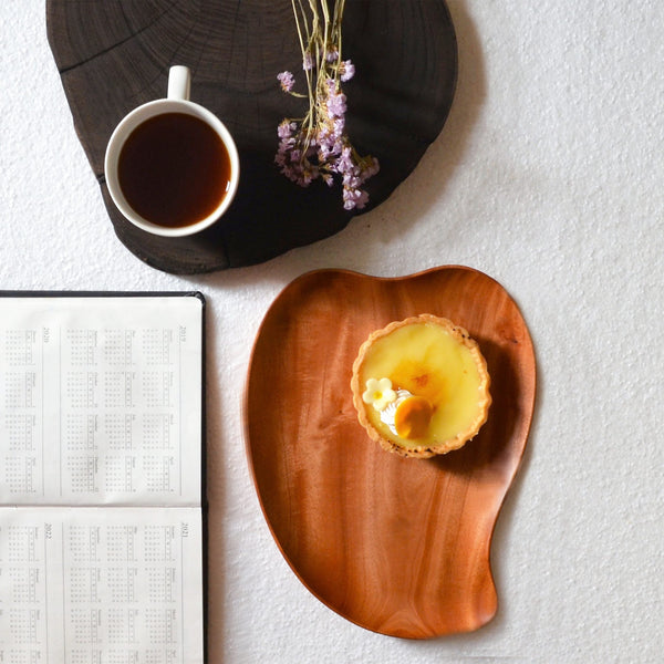 Mango Shape Wooden Platter Tray - zeests.com - Best place for furniture, home decor and all you need