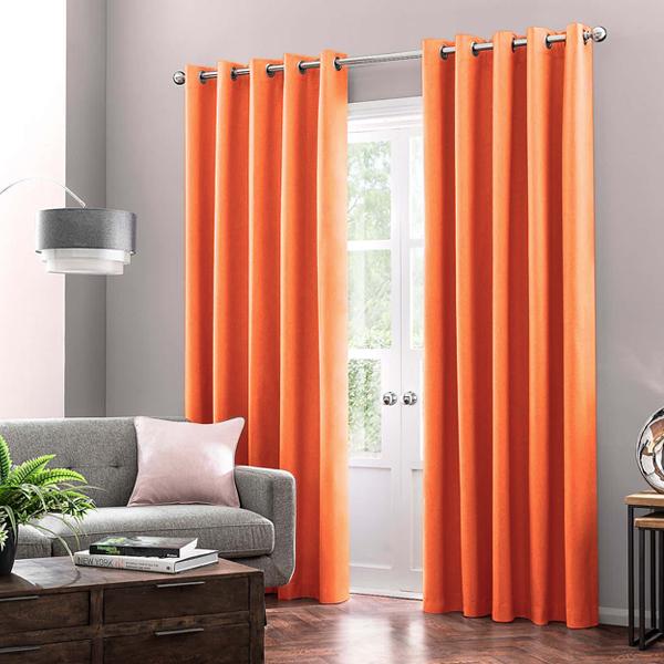 Lavish Tiger Orange Curtains (Lining) - zeests.com - Best place for furniture, home decor and all you need