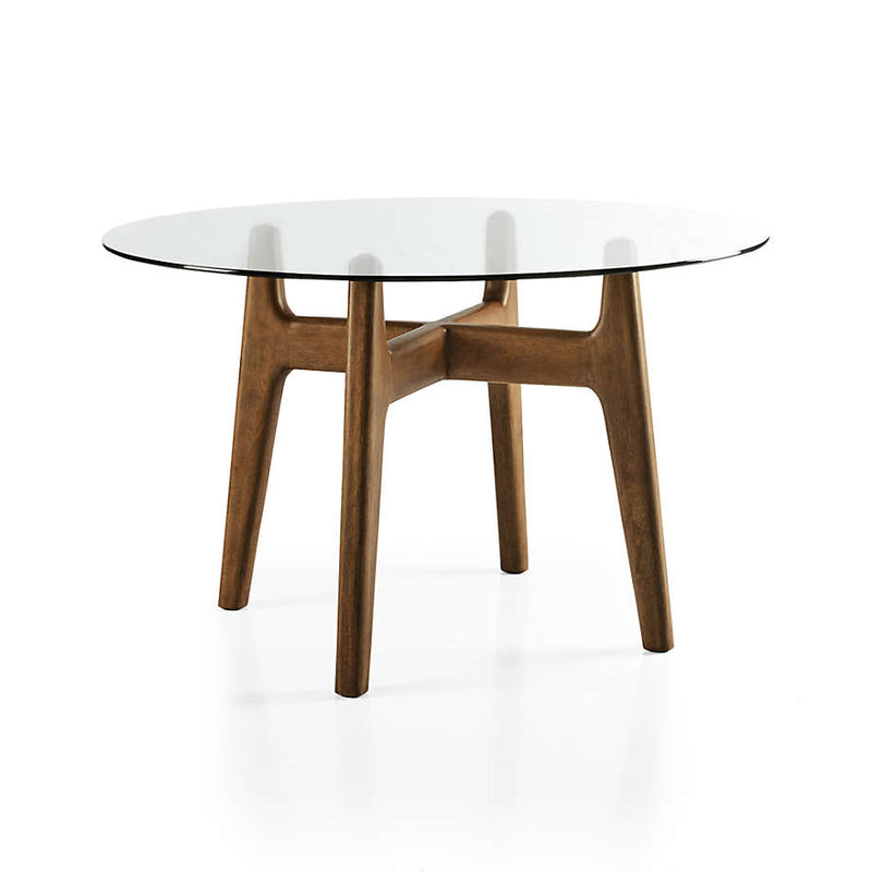 Timbak Living Lounge Dining Table (Solid Wood & Glass) - zeests.com - Best place for furniture, home decor and all you need
