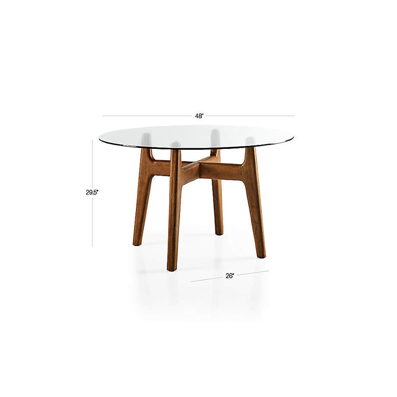 Timbak Living Lounge Dining Table (Solid Wood & Glass) - zeests.com - Best place for furniture, home decor and all you need