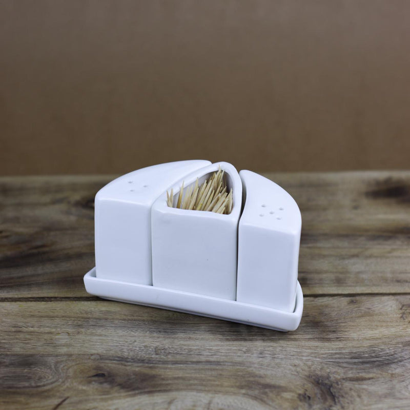 Salt and Pepper | Tooth Pick Holder (European White Ceramic) - zeests.com - Best place for furniture, home decor and all you need