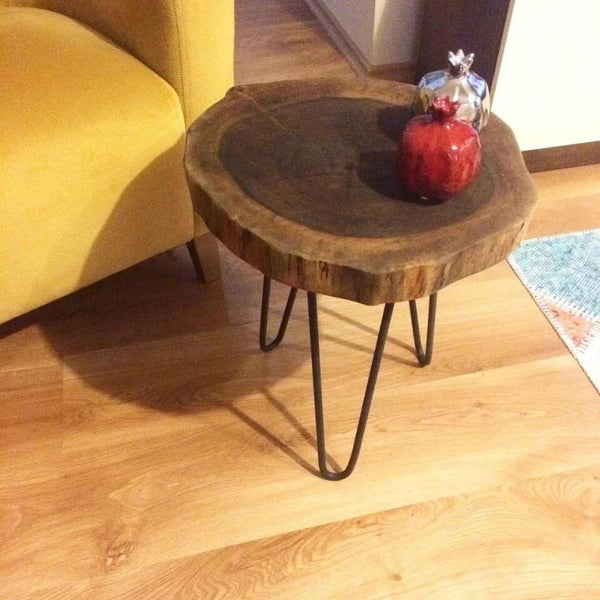Billet Wooden Log Hairpin Table - zeests.com - Best place for furniture, home decor and all you need