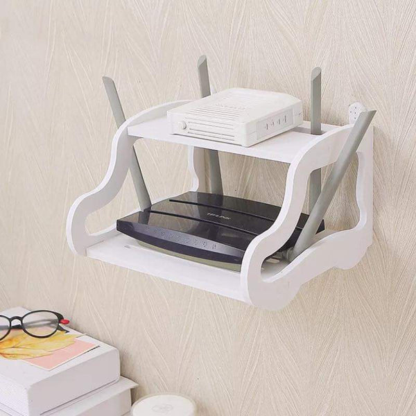 Double Layer Wall Mounted Lounge Living Room Floating Shelve Stand - zeests.com - Best place for furniture, home decor and all you need