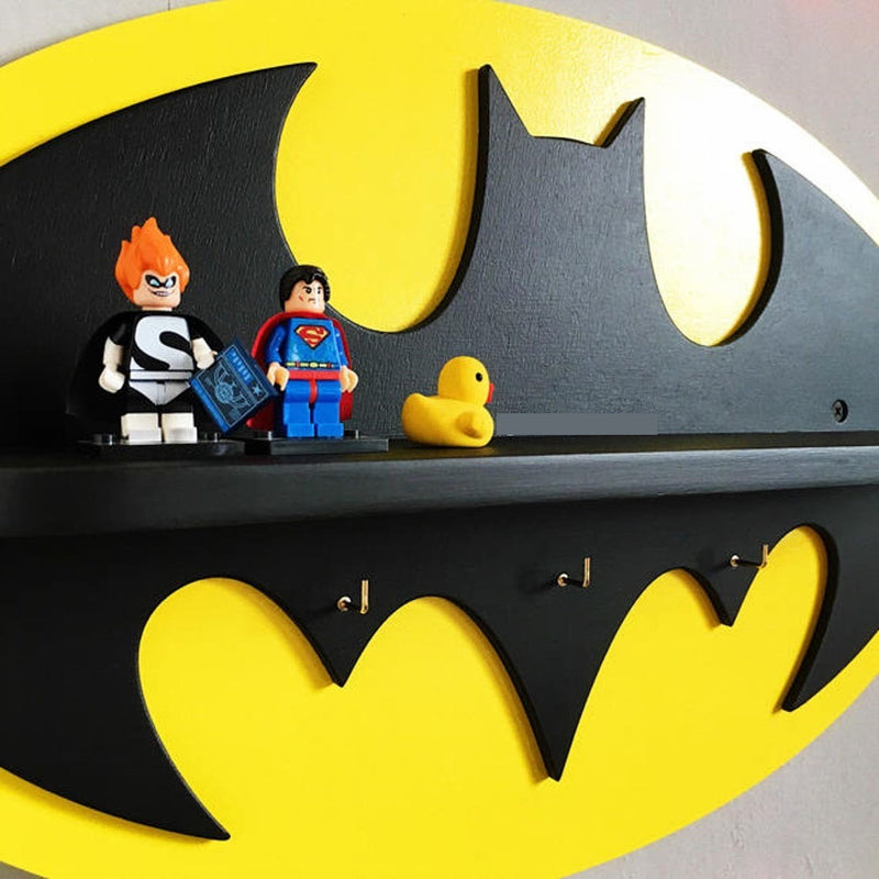 The Flaxen Batman DC Kids Bedroom Floating Shelve Decor - zeests.com - Best place for furniture, home decor and all you need