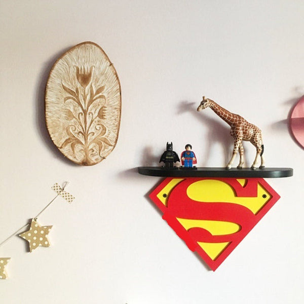 Superman DC Kids Bedroom Floating Organizer Shelve Decor - zeests.com - Best place for furniture, home decor and all you need